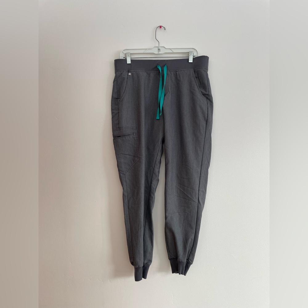 FIGS High Waisted Zamora Jogger Scrub Pants Gray Women's Large Nursing Medical